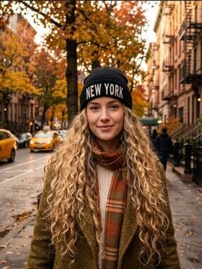 Robin Ruth Black "New York" Beanie Hat NEW